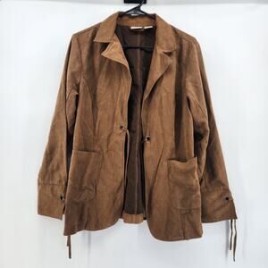 Fiorlini International Women's Size Large Suede Jacket Brown